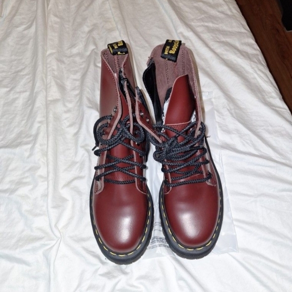 Dr. Martens Shoes - Dr. Martens Burgundy Leather Boots